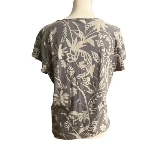 bananna republic top gray flourish design size xl - Picture 4 of 6